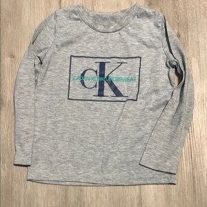 Calvin Klein Kids Gray Long Sleeve Shirt